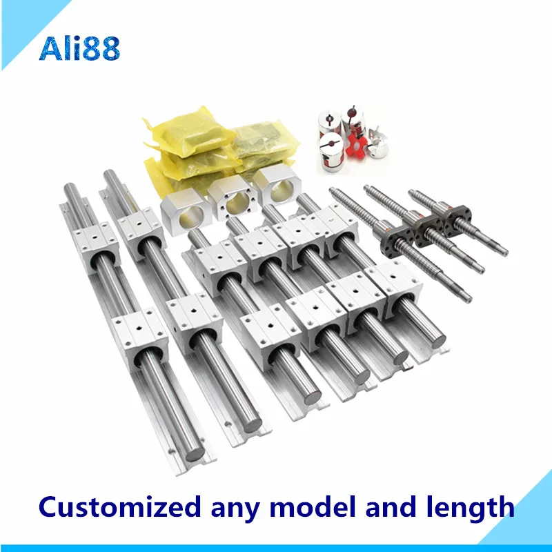SBR20sets: линейная направляющая 400/1200/1500 мм + 12 шт. SBR20UU линейный подшипник фрезерный