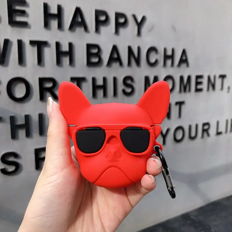 Dog in Glasses Pattern Soft Silicone Protective Case Shockproof Cover Skin Protector with Carabiner for Airpods 1/2 Charging Box
Dog in Glasses Pattern Soft Silicone Protective Case Shockproof Cover Skin Protector with Carabiner for Airpods 1/2 Charging Box