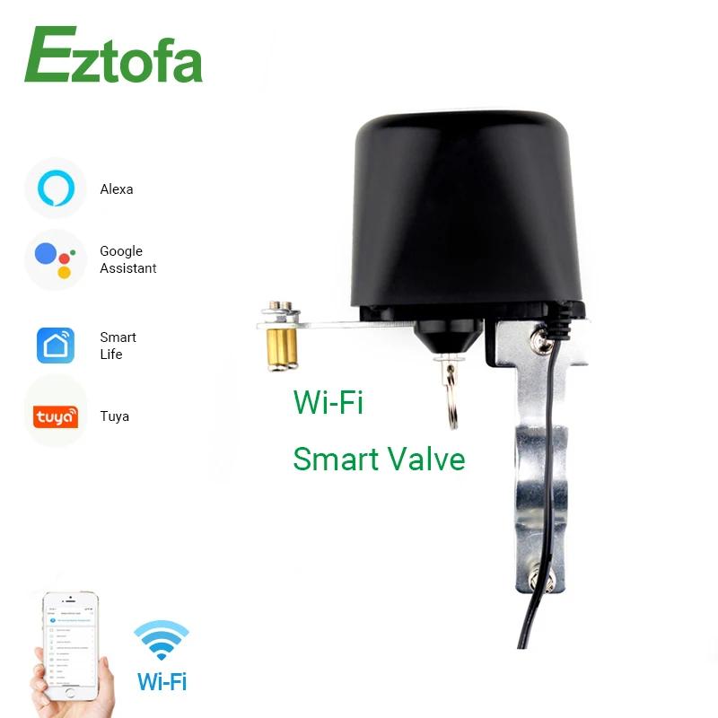 

Wifi Smart Valve Home Automation System Valve Control for Gas Or Water Voice Control Work With Alexa Echo Google Home