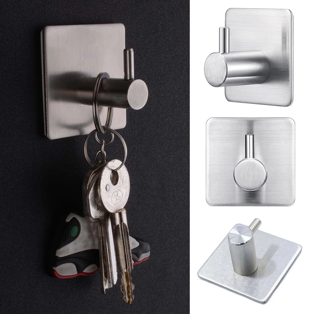 4pcs Self Adhesive Key Hanger Towel Hook Single Heavy Duty Wall Mounted Holder Kitchen Bathroom Stainless Steel Coat Rack Scarf
4pcs Self Adhesive Key Hanger Towel Hook Single Heavy Duty Wall Mounted Holder Kitchen Bathroom Stainless Steel Coat Rack Scarf