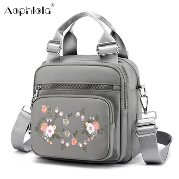 Embroidery Flower Ladies Nylon Shoulder Bags Daily Carry Pack For Women Female Muti-pocket Purses Sac A Main Woman Crossbody Bag 
Embroidery Flower Ladies Nylon Shoulder Bags Daily Carry Pack For Women Female Muti-pocket Purses Sac A Main Woman Crossbody Bag