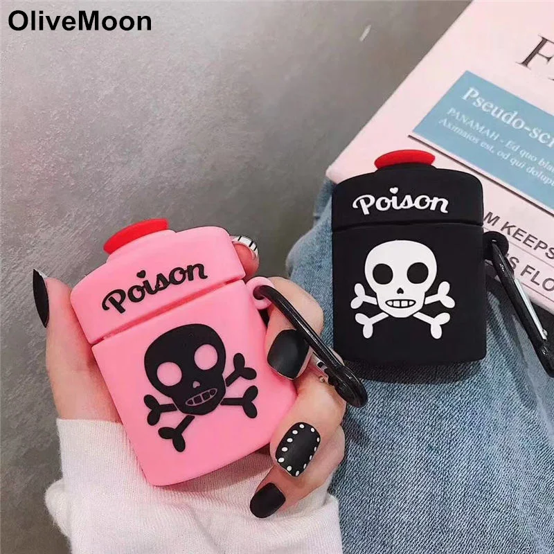 3D Posion Bottle Earphone Case For Airpods 1 2 Case Silicone Soft Bluetooth Headphone Case Cover Airpods 1 2 Charging Box
3D Posion Bottle Earphone Case For Airpods 1 2 Case Silicone Soft Bluetooth Headphone Case Cover Airpods 1 2 Charging Box