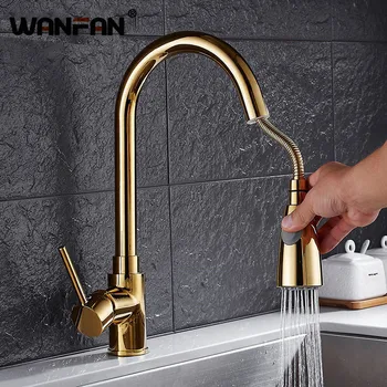 Kitchen Faucets Gold Single Handle Pull Out Kitchen Tap Single Hole Handle Swivel 360 Degree Water Mixer Tap Mixer Tap N22-032
Kitchen Faucets Gold Single Handle Pull Out Kitchen Tap Single Hole Handle Swivel 360 Degree Water Mixer Tap Mixer Tap N22-032