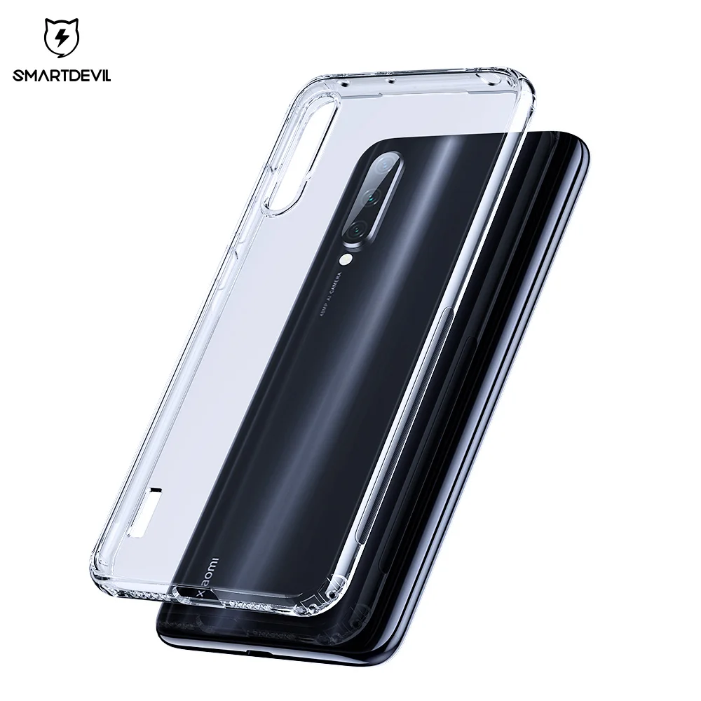 Прозрачный силиконовый чехол SmartDevil для xiaomi CC9 CC9e мягкий ТПУ телефона прозрачная