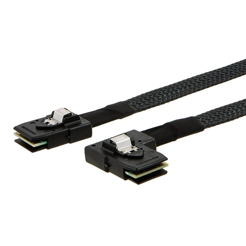 Internal Mini SAS(SFF-8087) 36Pin Left Angle Male to Internal Mini SAS (SFF-8087) 36Pin Male Cable
Internal Mini SAS(SFF-8087) 36Pin Left Angle Male to Internal Mini SAS (SFF-8087) 36Pin Male Cable
