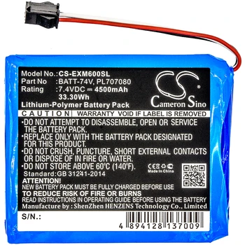 Cameron Sino BATT-74V PL707080 Battery for Extech MS6000 Ms6060 Ms6100 Ms6200 MS6000 Oscilloscopes 4500mAh
Cameron Sino BATT-74V PL707080 Battery for Extech MS6000 Ms6060 Ms6100 Ms6200 MS6000 Oscilloscopes 4500mAh