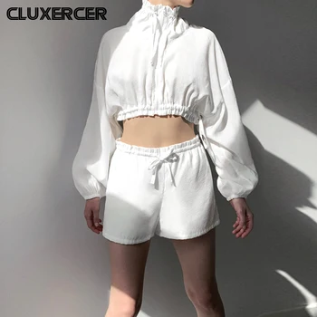 2020 Summer Tracksuit Two Piece Set Women Short Sport Jacket Coat Tops+Elastic Wide Leg Shorts Casual Jogging Sweatshirts Female
2020 Summer Tracksuit Two Piece Set Women Short Sport Jacket Coat Tops+Elastic Wide Leg Shorts Casual Jogging Sweatshirts Female