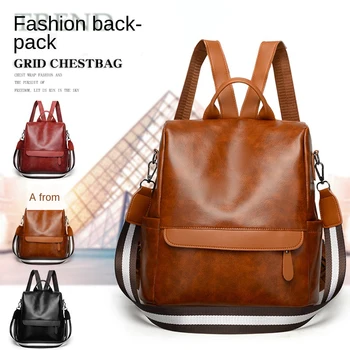 Women's Leather Backpack Bag 2020 Waterproof Anti Theft Bagpack Ladies Fashionable Vintage Wear-resistant Mochilas Para Mujer
Women's Leather Backpack Bag 2020 Waterproof Anti Theft Bagpack Ladies Fashionable Vintage Wear-resistant Mochilas Para Mujer