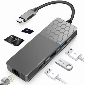 Type C USB 3.0 Hub Multifunction Adapter With Gigabit Ethernet Port SD TF Card Reader
Type C USB 3.0 Hub Multifunction Adapter With Gigabit Ethernet Port SD TF Card Reader