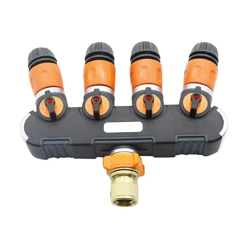 Valve 4-ways Dividers With Brass Quick Coupler Connector Hose Quick Coupler Connector 1 Outdoor Garden Faucet Hose
Valve 4-ways Dividers With Brass Quick Coupler Connector Hose Quick Coupler Connector 1 Outdoor Garden Faucet Hose