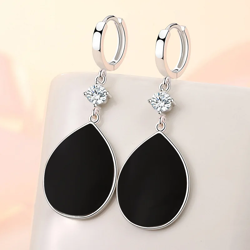 KOFSAC Vintage Black Water Drop Earrings For Women 925 Sterling Silver Ear Jewelry Temperament Lady Anniversary Accessories Gift
KOFSAC Vintage Black Water Drop Earrings For Women 925 Sterling Silver Ear Jewelry Temperament Lady Anniversary Accessories Gift