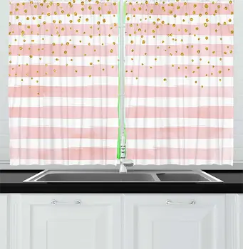 Modern Kitchen Curtains Striped Pattern in Pastel Tones with Vivid Colored Dots Shabby Print Window Curtain for Kitchen Cafe
Modern Kitchen Curtains Striped Pattern in Pastel Tones with Vivid Colored Dots Shabby Print Window Curtain for Kitchen Cafe