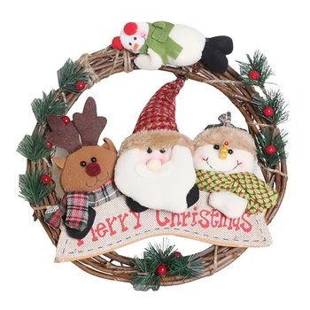 1 Pcs Christmas "Merry Christmas" Wreath ,Door Hanging Decorations for Xmas Holiday Front Door Ornaments 
1 Pcs Christmas "Merry Christmas" Wreath ,Door Hanging Decorations for Xmas Holiday Front Door Ornaments
