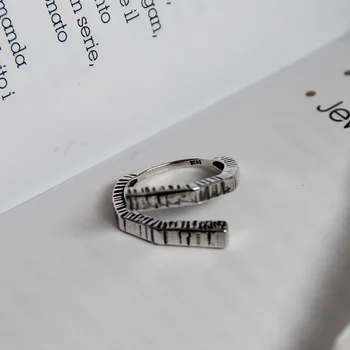 Retro Punk 100% Authentic 925 sterling silver Twigs Line Rings adjust TLJ915 
Retro Punk 100% Authentic 925 sterling silver Twigs Line Rings adjust TLJ915