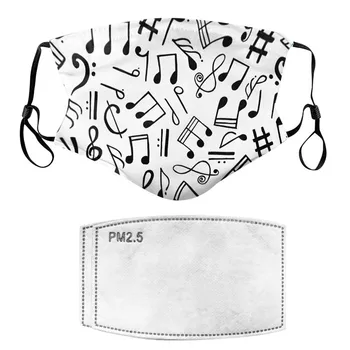 1PC + 2 Filter Mouth Masks Musical note printing Adjustable for Protection Face Mask Washable Earloops face Mask Mondkapjes
1PC + 2 Filter Mouth Masks Musical note printing Adjustable for Protection Face Mask Washable Earloops face Mask Mondkapjes
