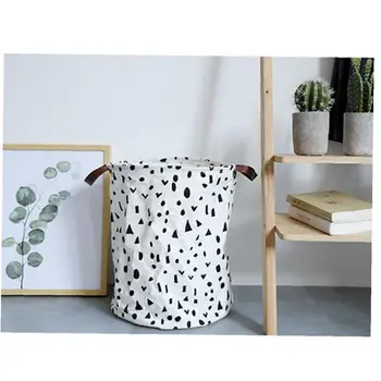 Dot Pattern Laundry Hamper Canvas Water-proof Fabric Laundry Basket Collapsible Storage Bin with PU Leather Handles
Dot Pattern Laundry Hamper Canvas Water-proof Fabric Laundry Basket Collapsible Storage Bin with PU Leather Handles