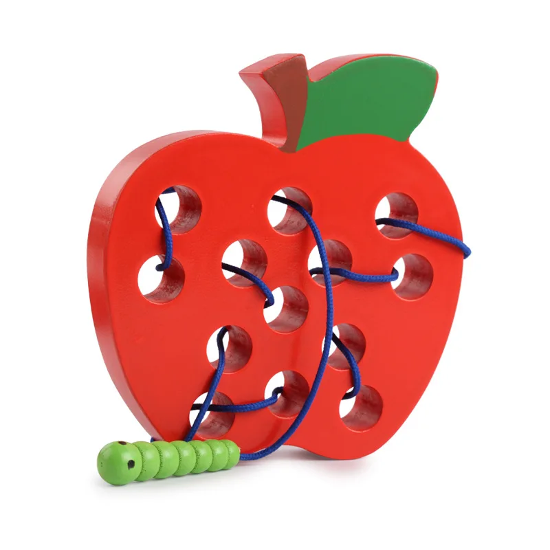 Insects Eat Fruit Caterpillars String Wooden Toys Improve The Baby's Ability To Manipulate The Brain And Hand-eye Coordination
Insects Eat Fruit Caterpillars String Wooden Toys Improve The Baby's Ability To Manipulate The Brain And Hand-eye Coordination
