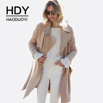 HDY Haoduoyi Brand New Winter Fashion Casual Women Lapel Single Breasted Coat Solid Khaki High Quality Tie Waist Long Coat
HDY Haoduoyi Brand New Winter Fashion Casual Women Lapel Single Breasted Coat Solid Khaki High Quality Tie Waist Long Coat