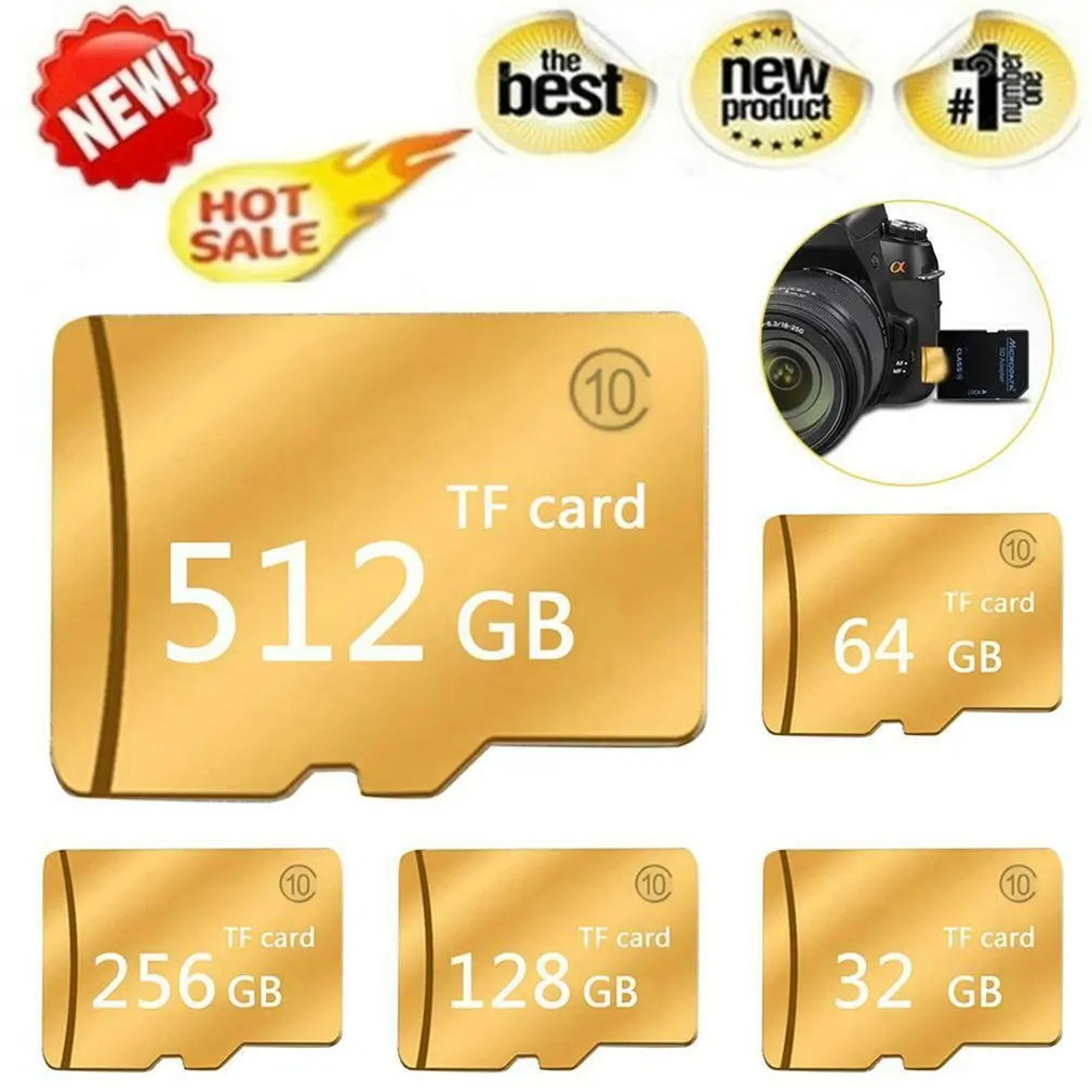 Gold Micro-SD Sd Tf Memory Card Class 10 Quality Memory Particles Memory Card Large Capacity
Gold Micro-SD Sd Tf Memory Card Class 10 Quality Memory Particles Memory Card Large Capacity