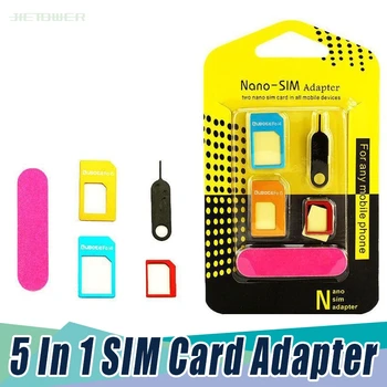 300sets/lot 5in1 Nano Micro Standard Sim Card Adapter Kit Converter with Sander Bar Tray Open Needle for IPhone Xiaomi Redmi 3s
300sets/lot 5in1 Nano Micro Standard Sim Card Adapter Kit Converter with Sander Bar Tray Open Needle for IPhone Xiaomi Redmi 3s