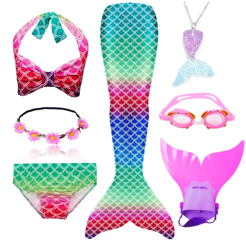 2019 Girls Swimming Mermaid Tails Costume Cosplay Children the Little Mermaid Swimsuit Bikini Set for Kids with Monofin Garland
2019 Girls Swimming Mermaid Tails Costume Cosplay Children the Little Mermaid Swimsuit Bikini Set for Kids with Monofin Garland
