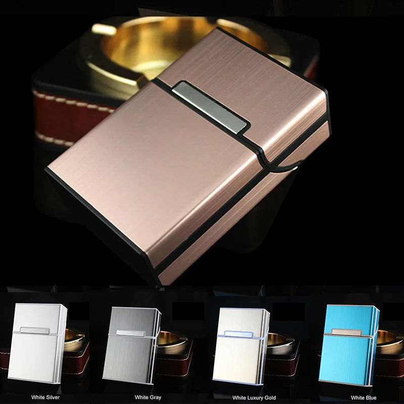 

Cigarette Case Aluminium Alloy 1Pcs Cigar Storage Container Pocket Box Smoking Accessories Men Gift Cigarette Boxes