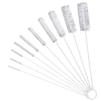 

Hardware Tattoo Equipment Tool Brush Mechanical Cleaning Nylon Strip Brush Stainless Steel Ten-Piece Set Cleaning Brush