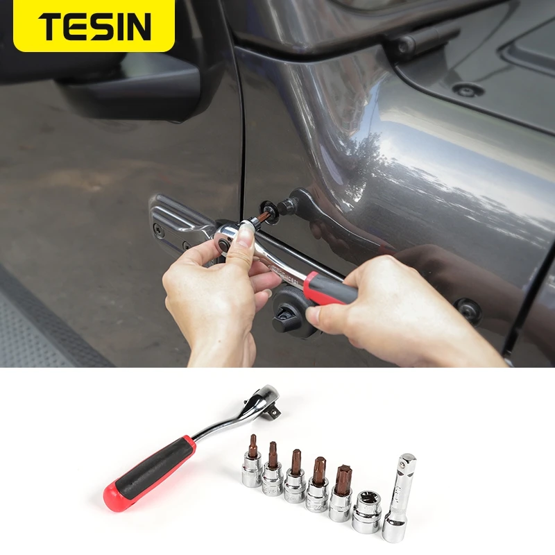 TESIN Hand-held Disassembly Tools for Jeep Wrangler JK JL 2007+ Screw Demolition Wrench Replacement Tool Kit for Car Accessories
TESIN Hand-held Disassembly Tools for Jeep Wrangler JK JL 2007+ Screw Demolition Wrench Replacement Tool Kit for Car Accessories