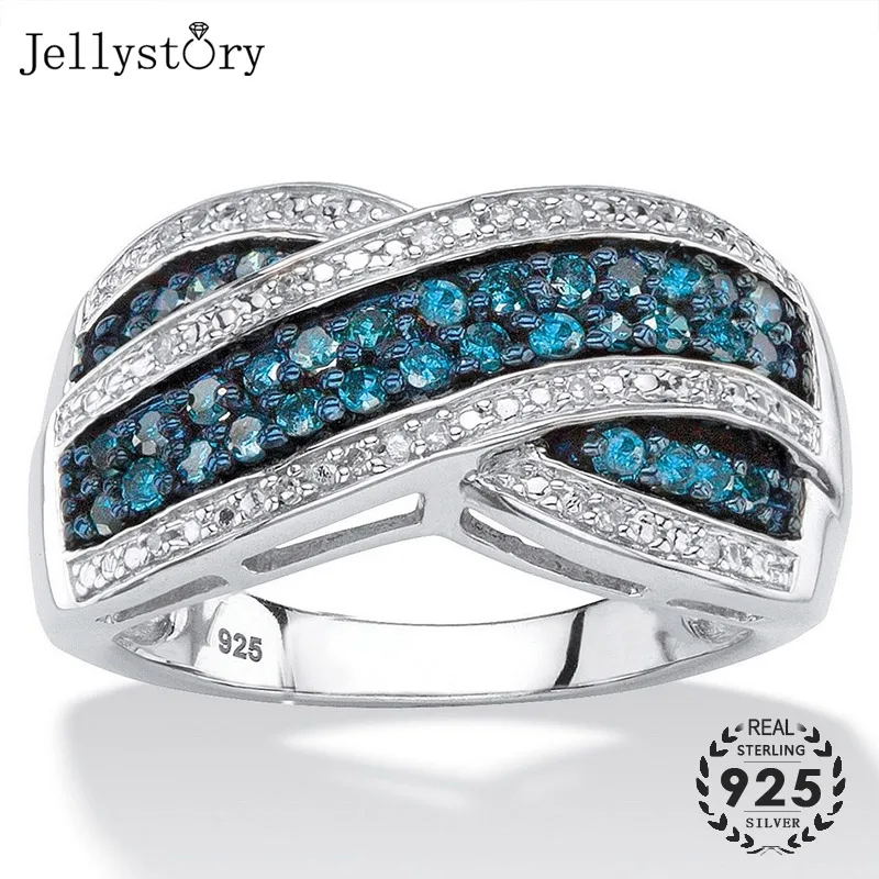 Jellystory Trendy Silver 925 Ring with Sapphire zirocn Gemstones Cross shape Ring for women Wedding Party Gift Jewelry size 6-10
Jellystory Trendy Silver 925 Ring with Sapphire zirocn Gemstones Cross shape Ring for women Wedding Party Gift Jewelry size 6-10