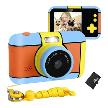 Kids Camera, Rechargeable Children Digital Camera with 32G Memory Card 16MP 1080P HD Shockproof Digital Video Camera Toy
Kids Camera, Rechargeable Children Digital Camera with 32G Memory Card 16MP 1080P HD Shockproof Digital Video Camera Toy