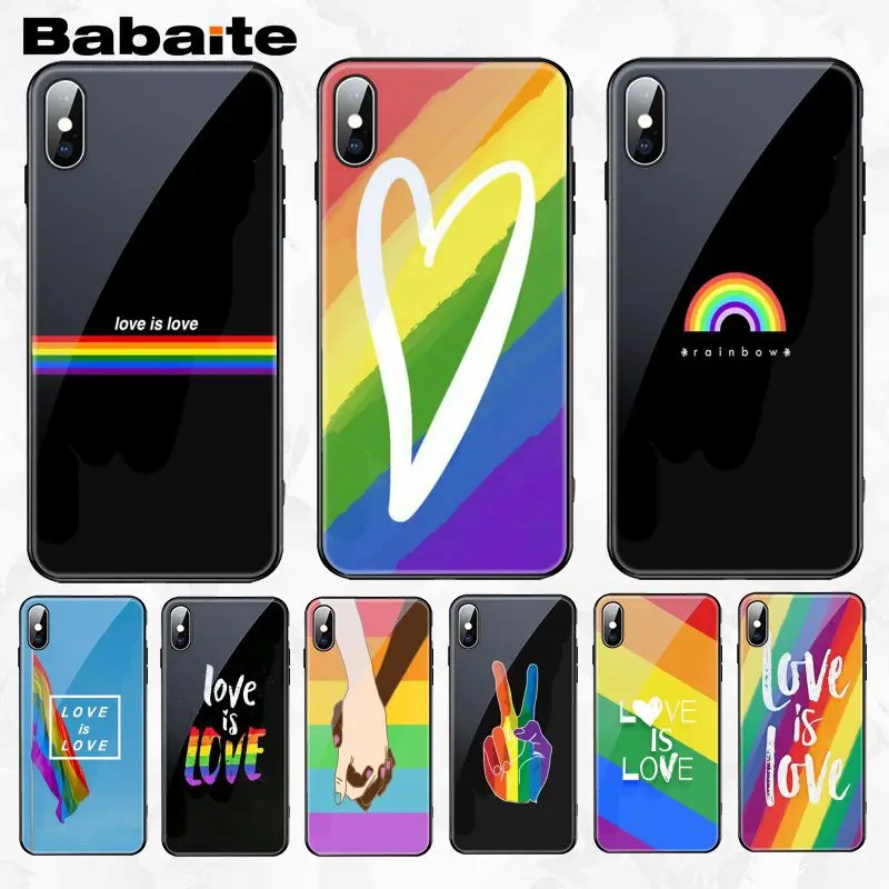 Babaite Gay Lesbian LGBT Rainbow Pride Cute Phone Case Tempered Glass cases for iPhone 8 7 6 6S Plus XR X XS MAX Coque Shell
Babaite Gay Lesbian LGBT Rainbow Pride Cute Phone Case Tempered Glass cases for iPhone 8 7 6 6S Plus XR X XS MAX Coque Shell