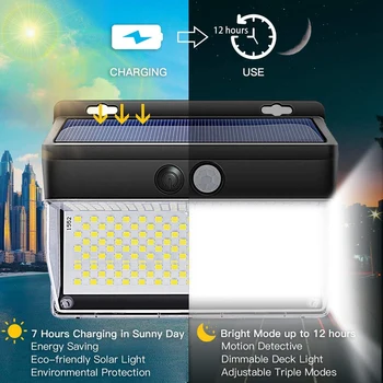 262LED Solar Light Motion Sensor Solar Flood Lamp Wireless Super Bright Waterproof Night Lights for Outdoor Patio Yard Garden Wa
262LED Solar Light Motion Sensor Solar Flood Lamp Wireless Super Bright Waterproof Night Lights for Outdoor Patio Yard Garden Wa