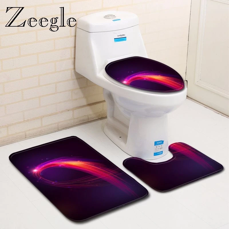 Zeegle 3 шт. Ванная комната водопоглощение коврик для ванны ног ковер Туалет Вход