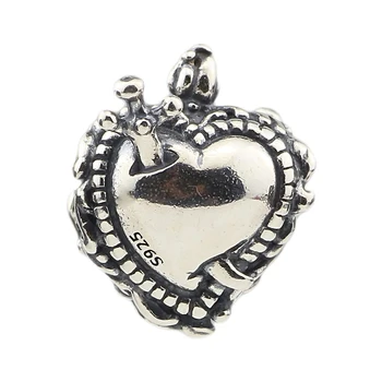 925 Sterling Silver Sacred Heart Charm Beads Fits European Troll Original Brand Bracelet Bead for Jewelry Making Silver Beads 
925 Sterling Silver Sacred Heart Charm Beads Fits European Troll Original Brand Bracelet Bead for Jewelry Making Silver Beads