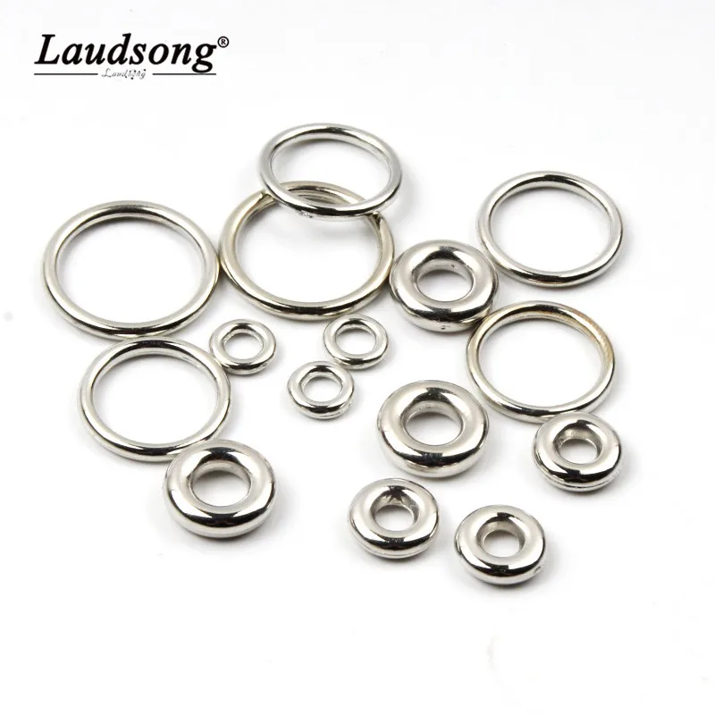 Фото Круглые замкнутые соединительные кольца серебряного цвета для - купить