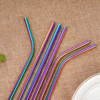 Multicolor Colorful Stainless Steel Straws Rainbow Multi-Colored Reusable Drinking Straws Metal Drinking Straws For Tumbler Stra
Multicolor Colorful Stainless Steel Straws Rainbow Multi-Colored Reusable Drinking Straws Metal Drinking Straws For Tumbler Stra