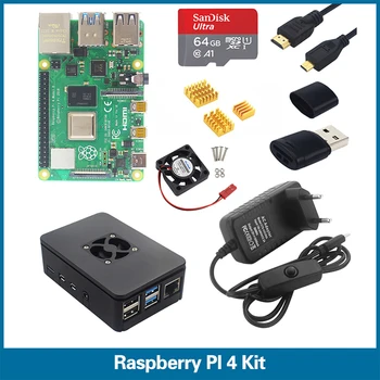 MICROBOT Raspberry Pi 4 Model B kit 1G/2G/4G RAM + Case + Heatsink + 64 SD Card + Micro HDMI + Power Plug for RPi 4 RPI6
MICROBOT Raspberry Pi 4 Model B kit 1G/2G/4G RAM + Case + Heatsink + 64 SD Card + Micro HDMI + Power Plug for RPi 4 RPI6