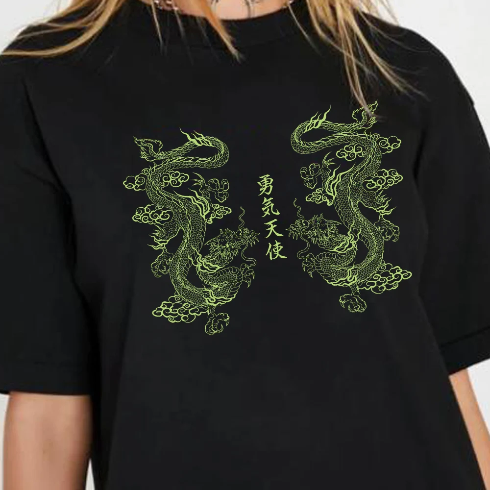 

Винтажная Футболка с принтом дракона, женская модная футболка в стиле панк, уличная Футболка Harajuku, графические футболки, гранж, эстетическая одежда, топы Y2k