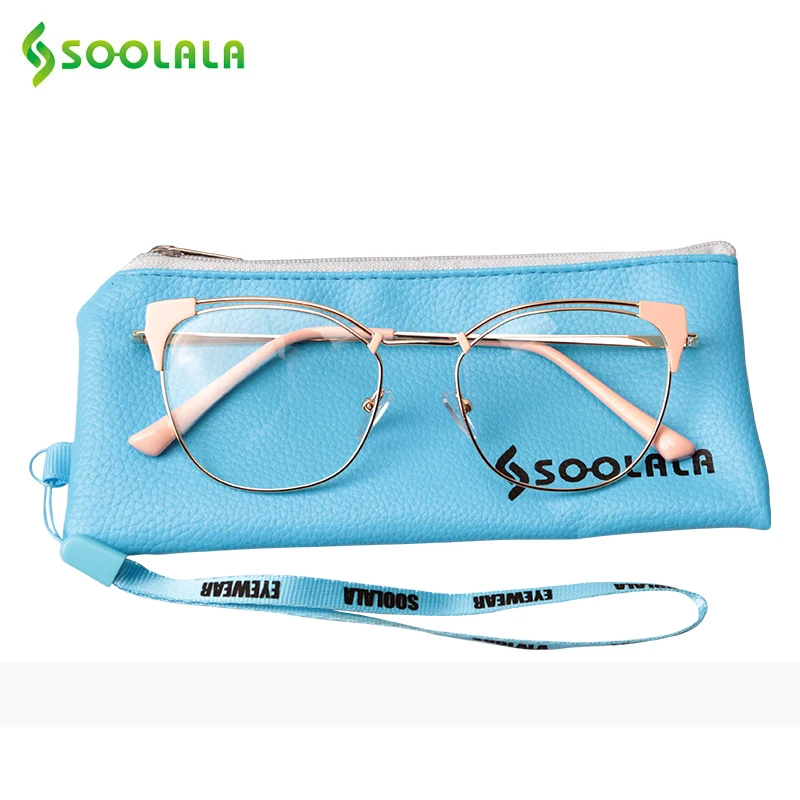 SOOLALA Cat Eye Metal Optical Eyeglasses Frame Women Lightweight Desinger Alloy Clear Lens Eyewear Computer Myopia Glasses
SOOLALA Cat Eye Metal Optical Eyeglasses Frame Women Lightweight Desinger Alloy Clear Lens Eyewear Computer Myopia Glasses