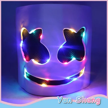 Party Headgear DJ Glowing Headgear Mask Full Head Helmet Halloween Cosplay Mask Bar Music Marshmallow Glowing Toy
Party Headgear DJ Glowing Headgear Mask Full Head Helmet Halloween Cosplay Mask Bar Music Marshmallow Glowing Toy