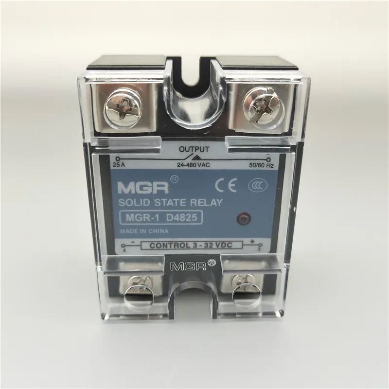SSR -10DA/25DA/ 40DA DC control AC SSR white shell Single phase Solid state relay WITHOUT plastic cover
SSR -10DA/25DA/ 40DA DC control AC SSR white shell Single phase Solid state relay WITHOUT plastic cover