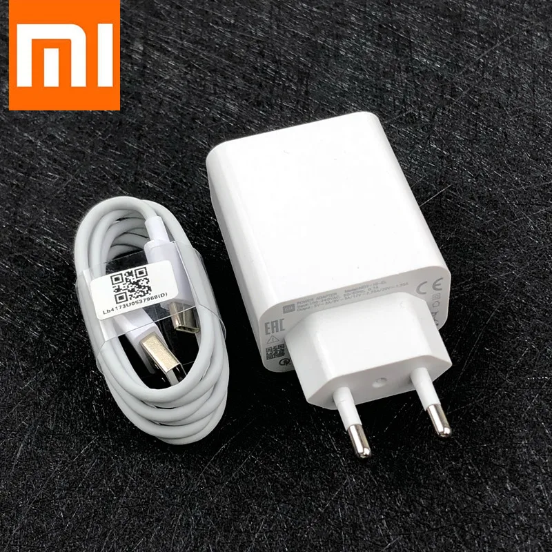 Original Xiaomi EU qc4.0 27W Quick charger adapter typec cable for Xiaomi Mi 9 9se 9T MiX 2s 3 Redmi Note 7 8 K20 Pro MDY-10-EL
Original Xiaomi EU qc4.0 27W Quick charger adapter typec cable for Xiaomi Mi 9 9se 9T MiX 2s 3 Redmi Note 7 8 K20 Pro MDY-10-EL