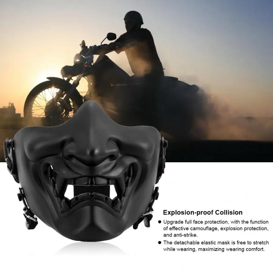 Half Face Mask Tactics Camouflage Impact Resistant Guard for Survival Game Cosplay Protective Mask
Half Face Mask Tactics Camouflage Impact Resistant Guard for Survival Game Cosplay Protective Mask