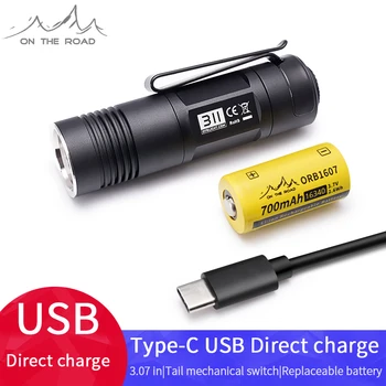 ON THE ROAD 311 Type-C USB DirectCharge LED Flashlight USB Rechargeable Flashlight EDC miniTorch keychain UltraBright MicroTorch
ON THE ROAD 311 Type-C USB DirectCharge LED Flashlight USB Rechargeable Flashlight EDC miniTorch keychain UltraBright MicroTorch