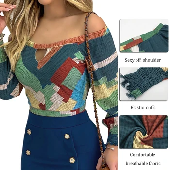 Hot Sale 2020 Women Sexy Boat Neck Hollow Square Dot Print Off Shoulder Tank Top Blouse Ladies Summer Long Sleeves Crop Tops
Hot Sale 2020 Women Sexy Boat Neck Hollow Square Dot Print Off Shoulder Tank Top Blouse Ladies Summer Long Sleeves Crop Tops