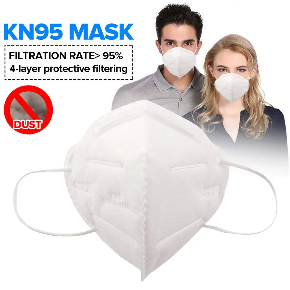 

2/4/10pcs KN95 Dustproof Anti-fog And Breathable Mouth Face Masks Pm2.5 Dustproof N95 Mask 95% Filtration Features as KF94 FFP2
