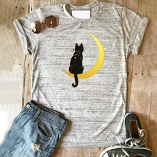 Cat In The Moon Tshirt Unisex Shirt Aesthetic Shirts for Women Gift for Her Him Best Friend Gift Graphic Tee Goth L
Cat In The Moon Tshirt Unisex Shirt Aesthetic Shirts for Women Gift for Her Him Best Friend Gift Graphic Tee Goth L