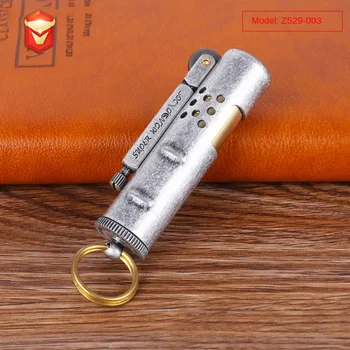 

Vintage Metal Oil Flame Kerosene Lighters Retro Gasoline Cigarette Fire Lighter Gift Key Accessories for Smoker Boyfriend Gift