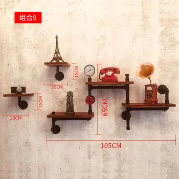 CF3 Retro Design Shelf Living Room Decoration Organizer Storage Holders New Nordic Wall Shelf Made Of Wood And Iron Pipe 
CF3 Retro Design Shelf Living Room Decoration Organizer Storage Holders New Nordic Wall Shelf Made Of Wood And Iron Pipe