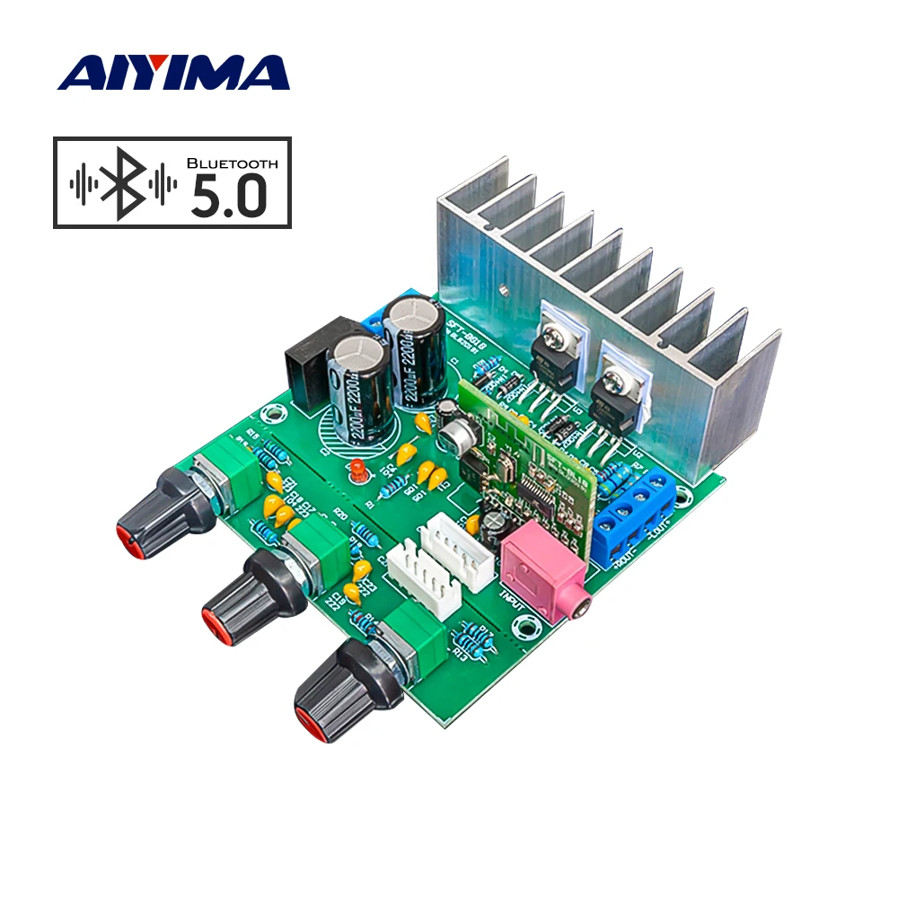 Усилитель мощности AIYIMA TDA2030A Bluetooth 5 0 аудио Плата 18wx2 пинцет усилитель баса AUX